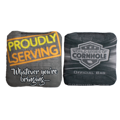 Proudly Serving - 6 Inch WSOC Official Pro Cornhole Bags