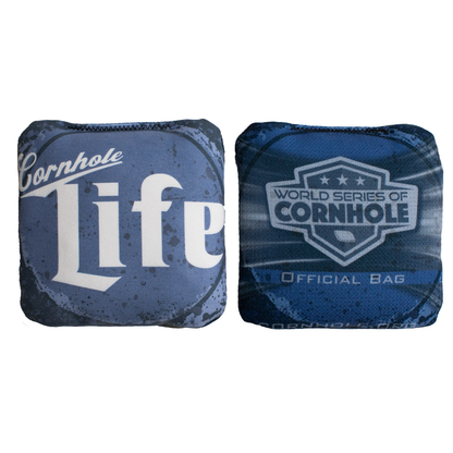 Cornhole Life Blue & White - 6 Inch WSOC Official Pro Cornhole Bags