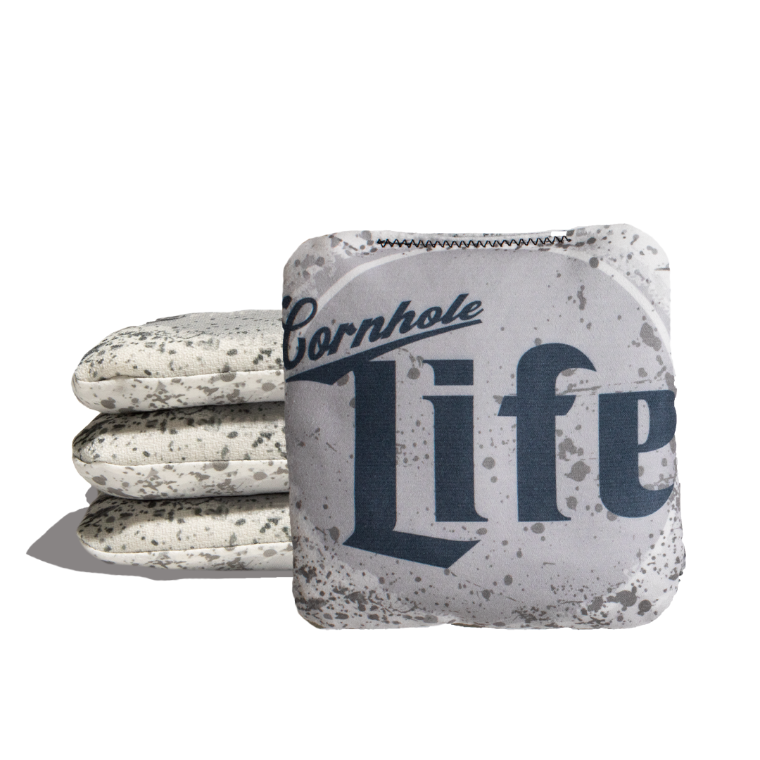 Cornhole Life Blue & White - 6 Inch WSOC Official Pro Cornhole Bags