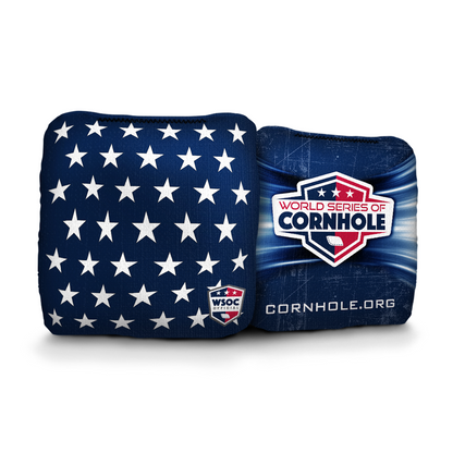 Patriotic Stars and Stripes - 6 Inch WSOC Official Pro Cornhole Bags