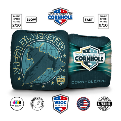 SR-71 Blackbird Dark Green - 6 Inch WSOC Official Pro Cornhole Bags