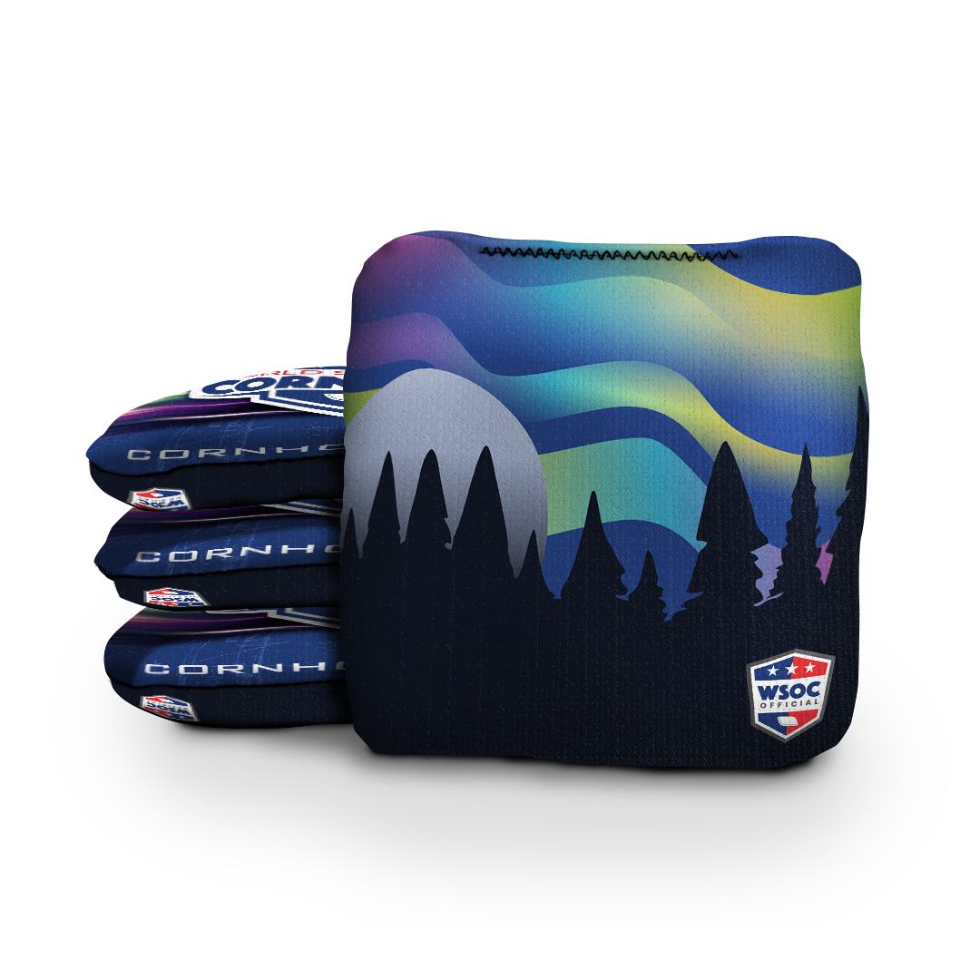 Northern Lights Purple - 6 Inch WSOC Official Pro Cornhole Bags