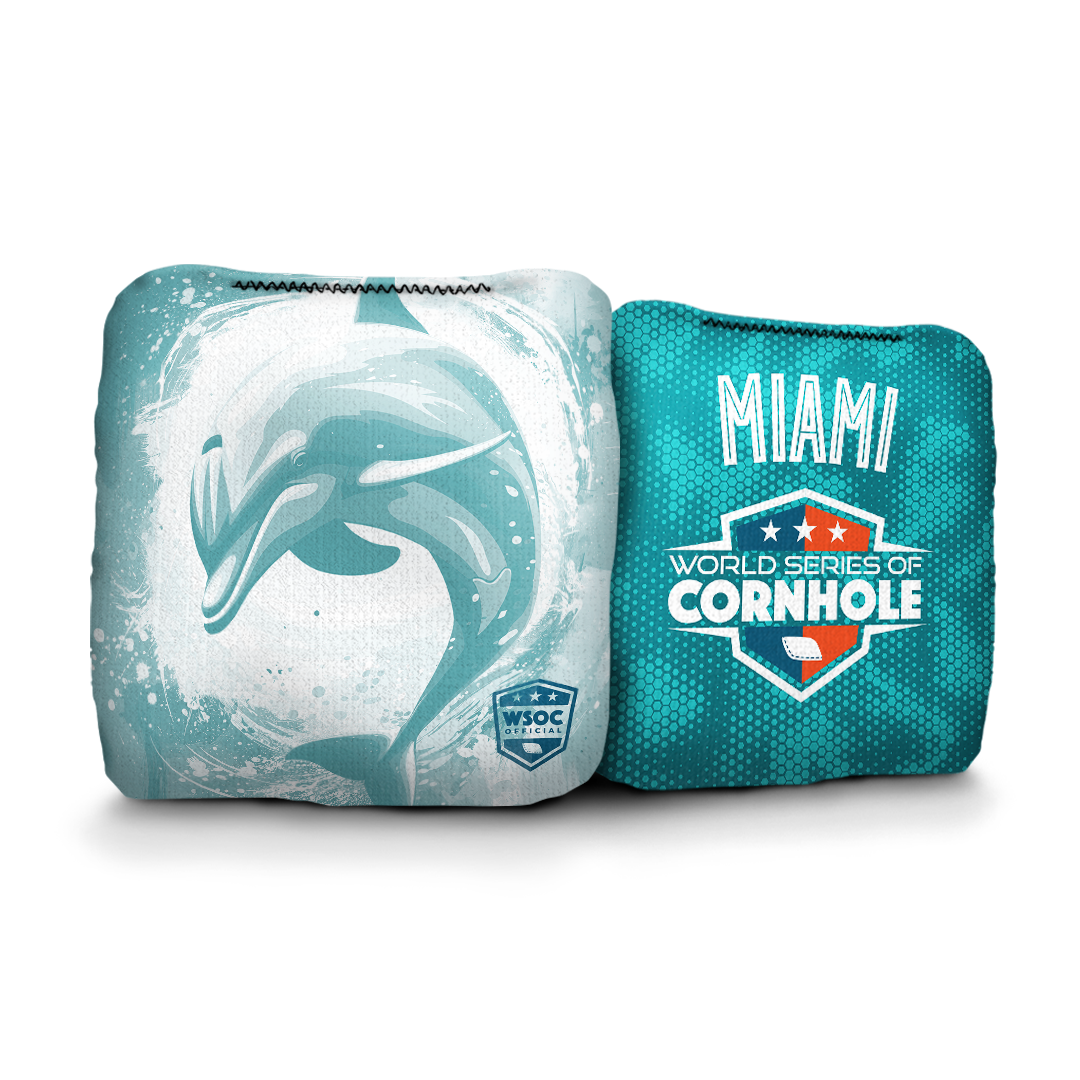 Miami Dolphins - 6 Inch WSOC Official Pro Cornhole Bags