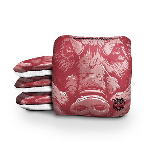 Arkansas Razorbacks - 6 Inch WSOC Official Pro Cornhole Bags