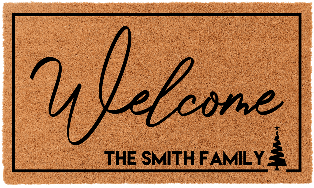 Personalized Christmas Tree Doormat