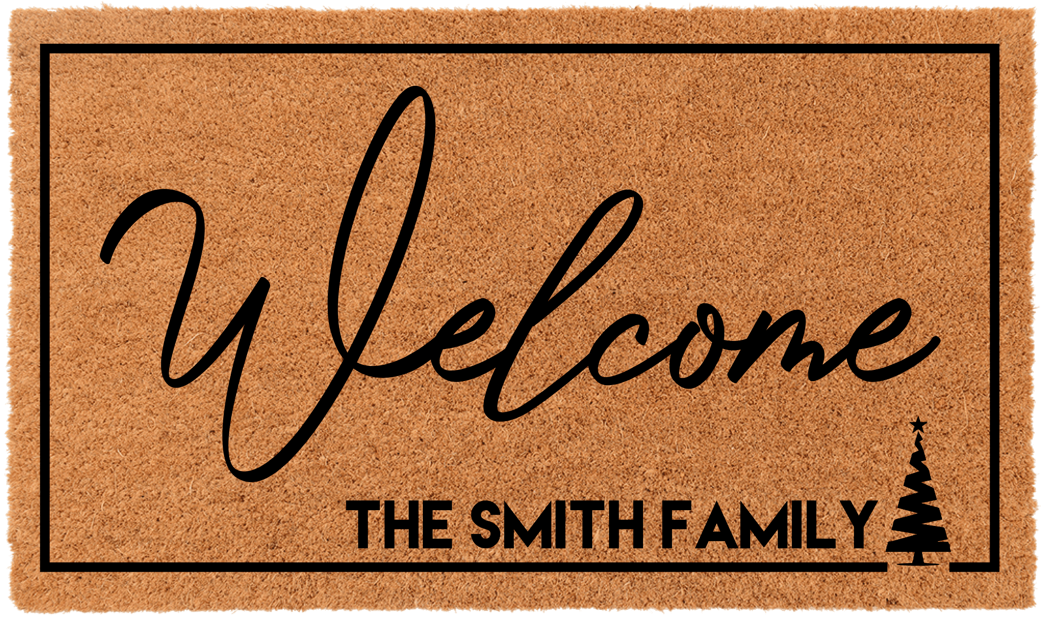Personalized Christmas Tree Doormat