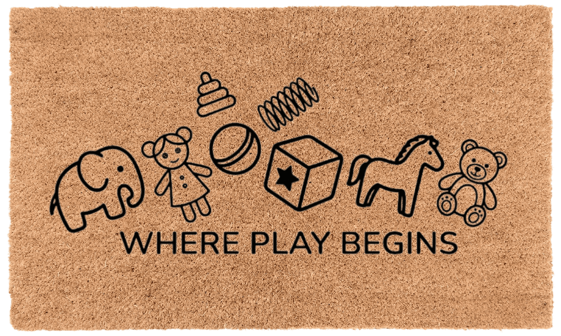 Where Play Begins Coir Mat