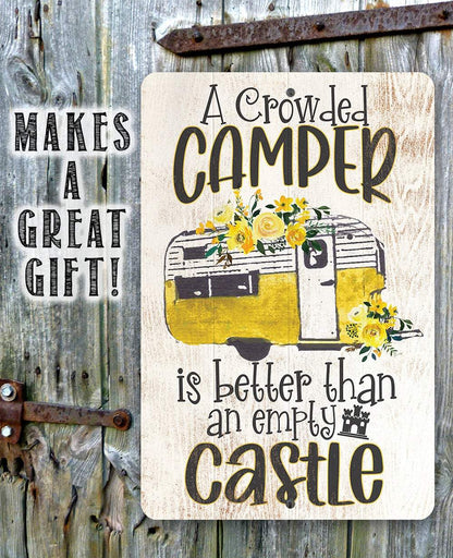 A Crowded Camper - Metal Sign