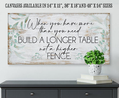A Longer Table - Canvas