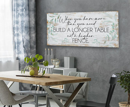 A Longer Table - Canvas