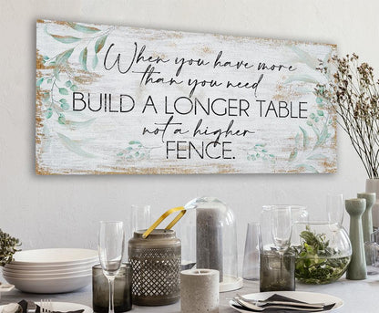 A Longer Table - Canvas