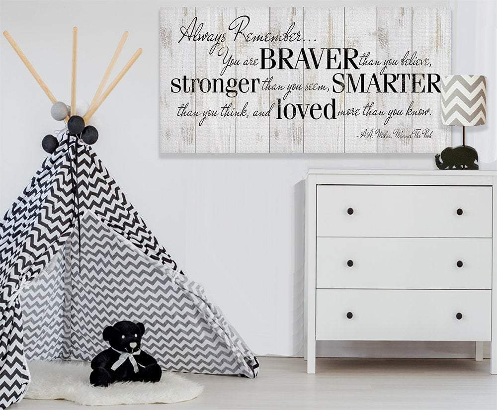 Always Remember You Are Braver - Canvas