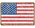 American Flag Grunge - Metal Sign
