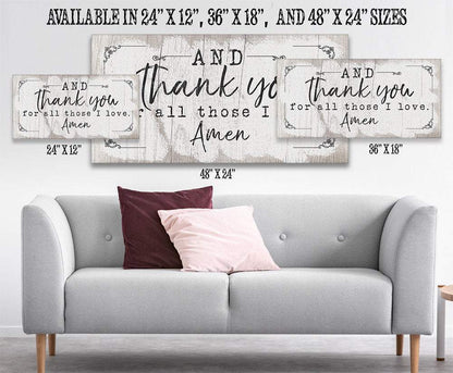 And Thank You For - Canvas