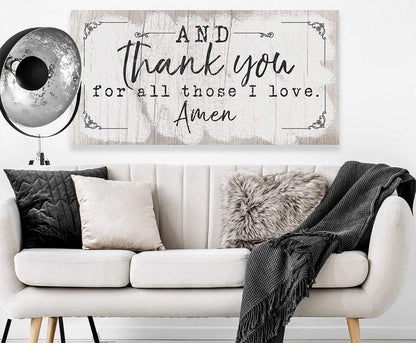 And Thank You For - Canvas