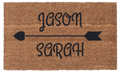 Personalized Cupid's Arrow Handwoven Coco Doormat