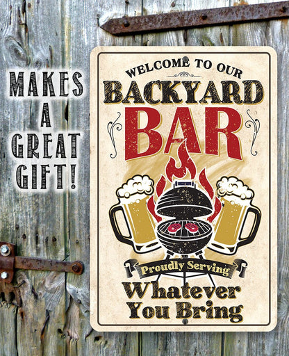 Backyard Bar - Metal Sign