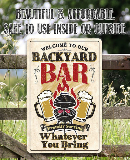 Backyard Bar - Metal Sign