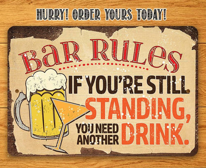 Bar Rules - Metal Sign