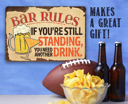 Bar Rules - Metal Sign