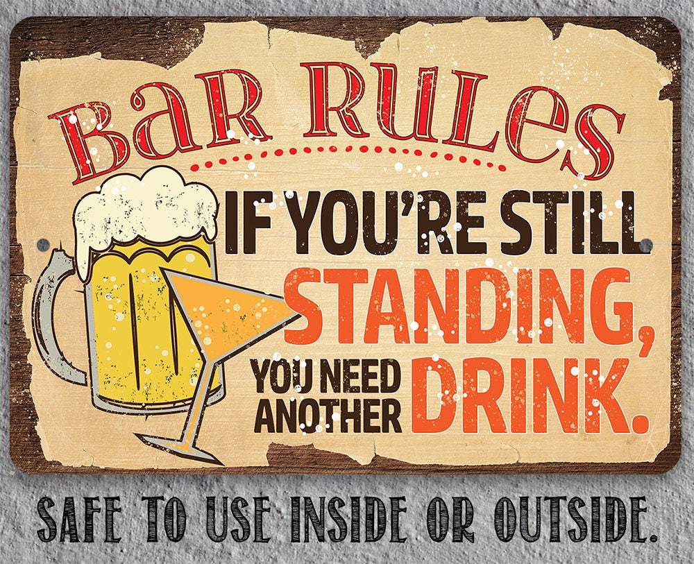 Bar Rules - Metal Sign