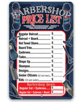 Barbershop Price List - Metal Sign