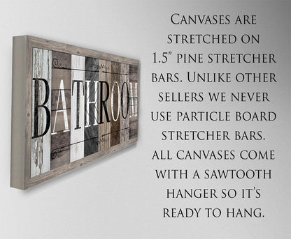 Bathroom in Multi Pattern - Canvas