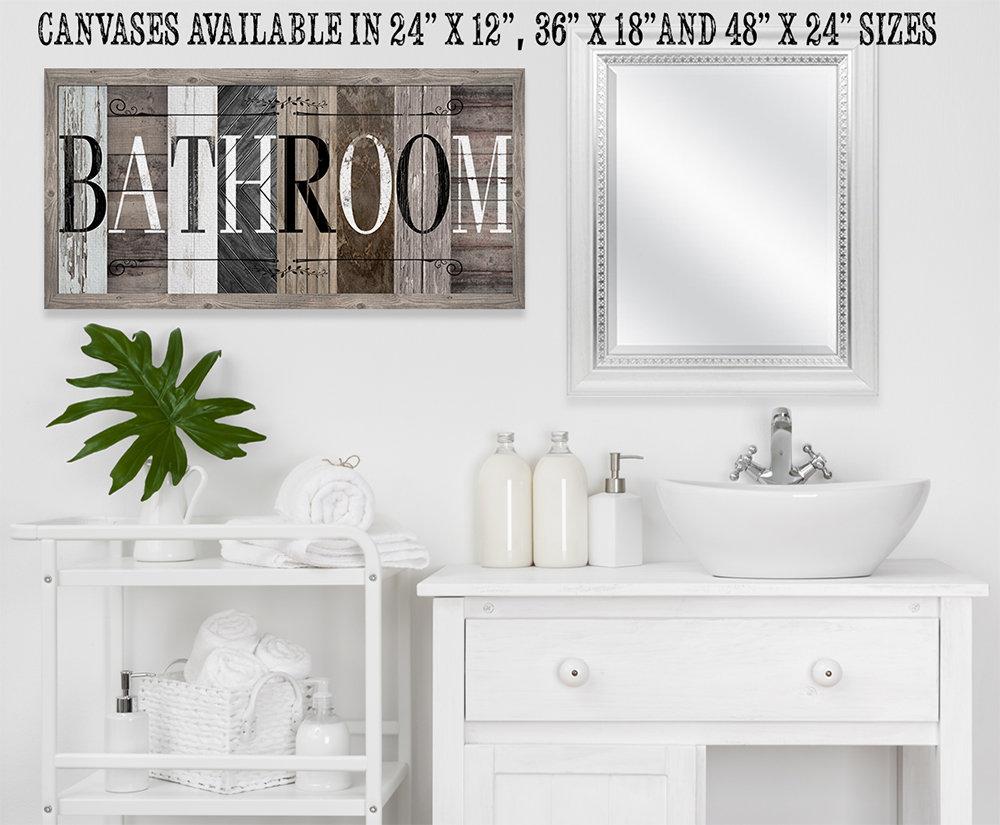 Bathroom in Multi Pattern - Canvas