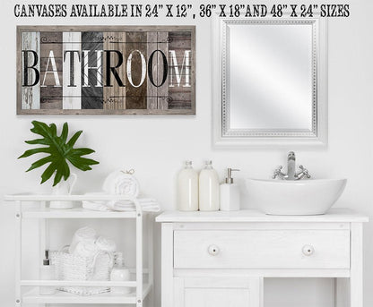 Bathroom in Multi Pattern - Canvas