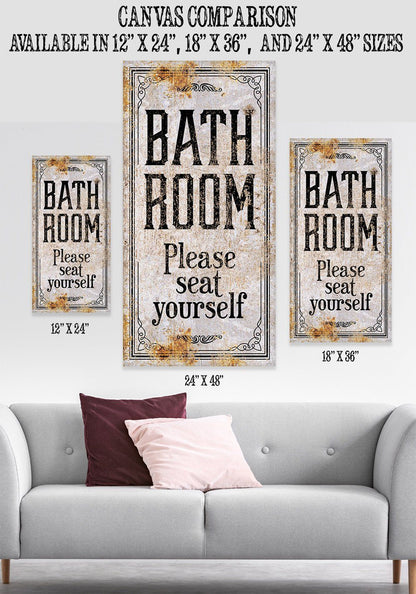 Bathroom Seat Yourself - Canvas