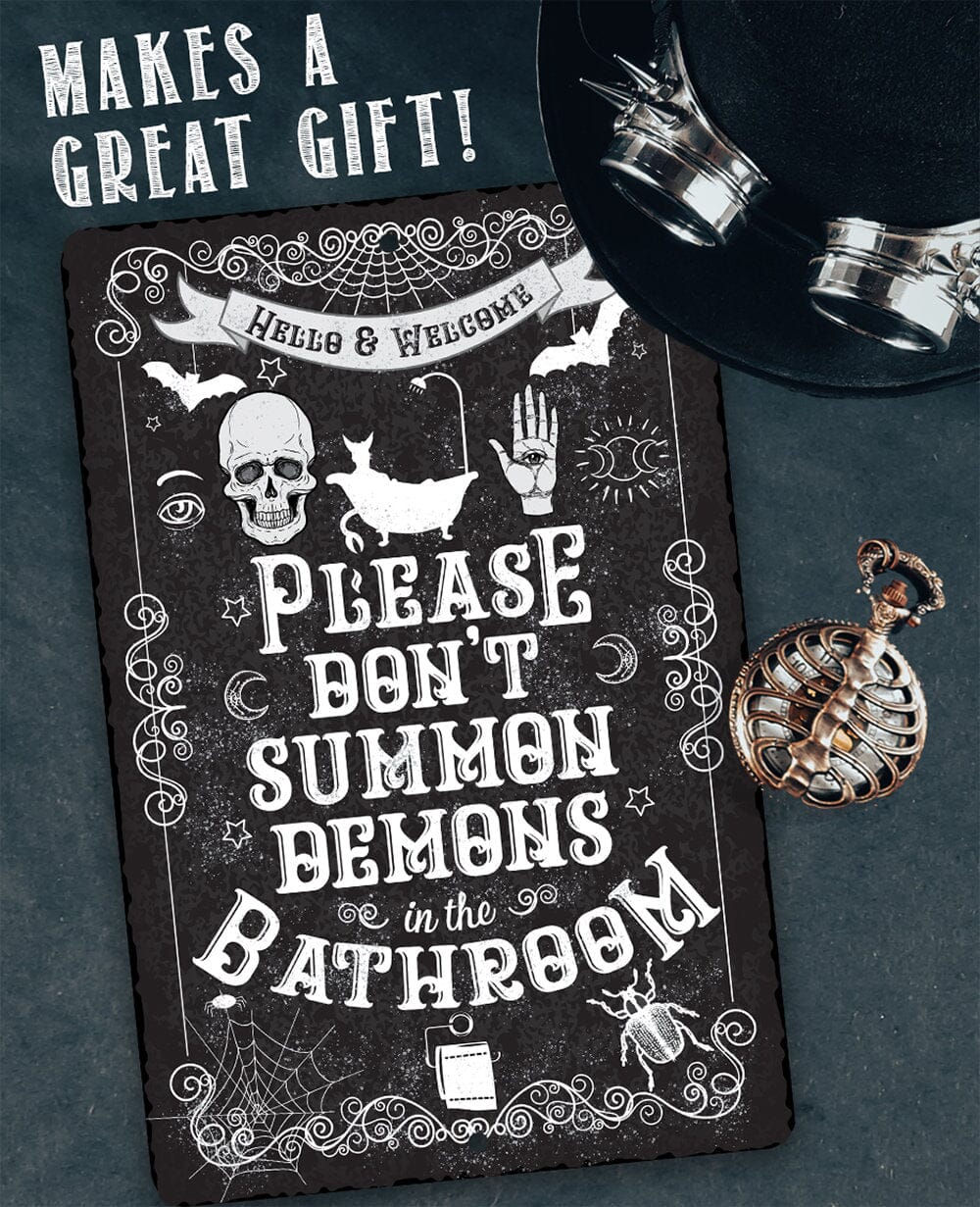 Please Don't Summon Demons - Metal Sign