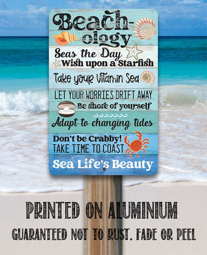 Beachology Sea Life's Beauty - Metal Sign