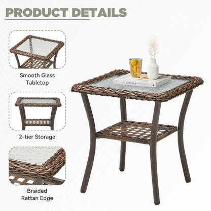3 Pieces Outdoor Furniture Set, Outdoor Swivel Gliders Rocker