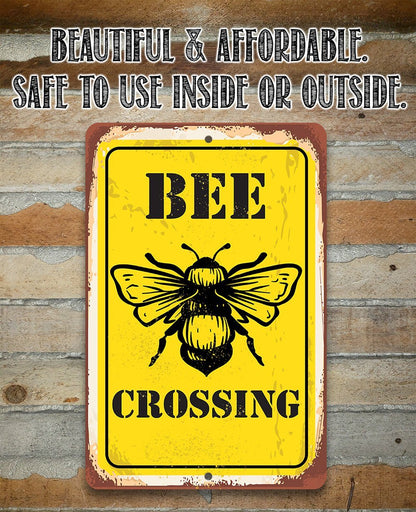 Bee Crossing - Metal Sign