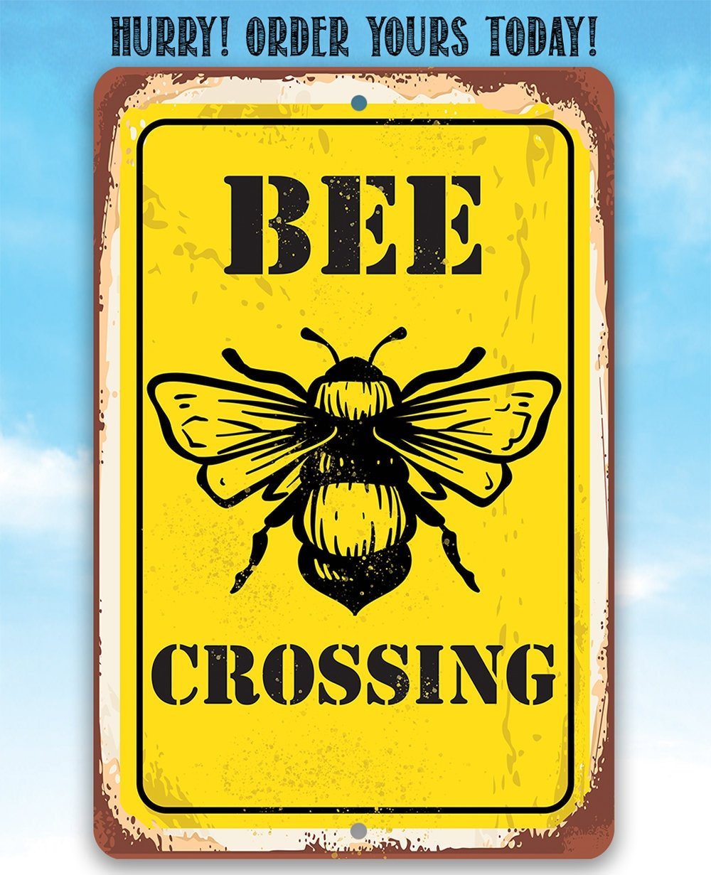 Bee Crossing - Metal Sign
