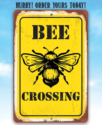 Bee Crossing - Metal Sign