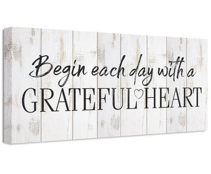 Begin Each Day - Canvas