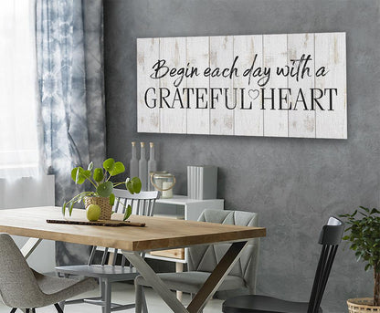 Begin Each Day - Canvas