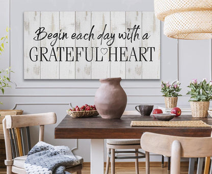 Begin Each Day - Canvas