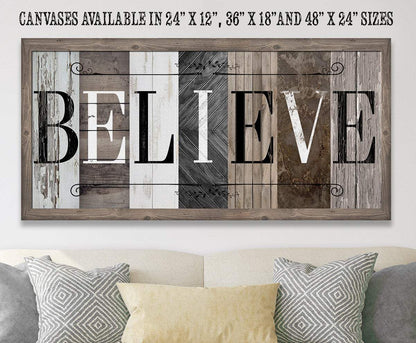 Believe in Multi Pattern - Canvas