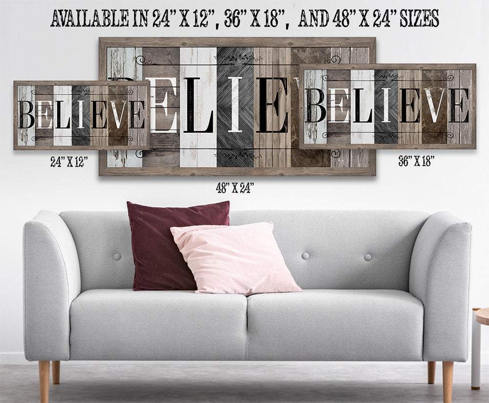 Believe in Multi Pattern - Canvas