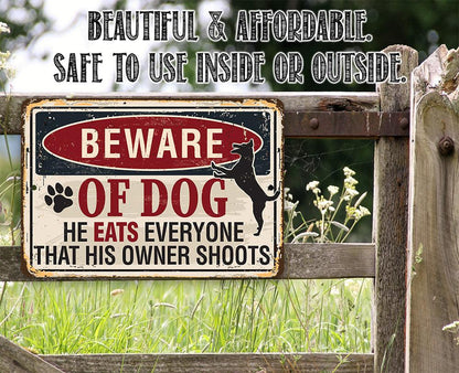 Beware of Dog - Metal Sign