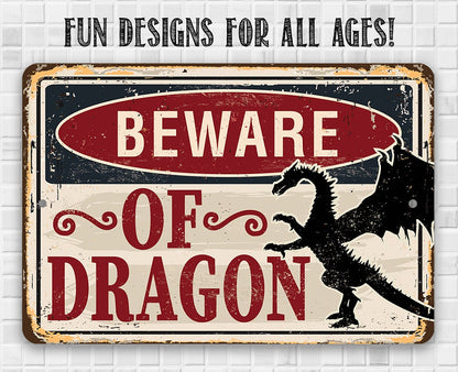 Beware Of Dragon - Metal Sign