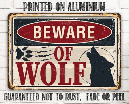 Beware of Wolf - Metal Sign