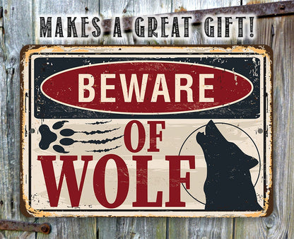 Beware of Wolf - Metal Sign