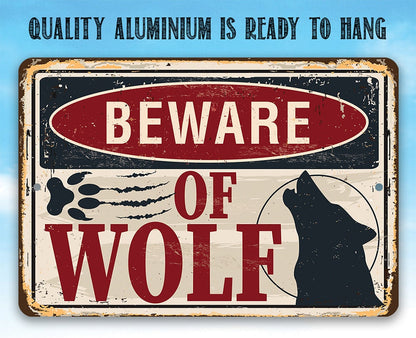 Beware of Wolf - Metal Sign