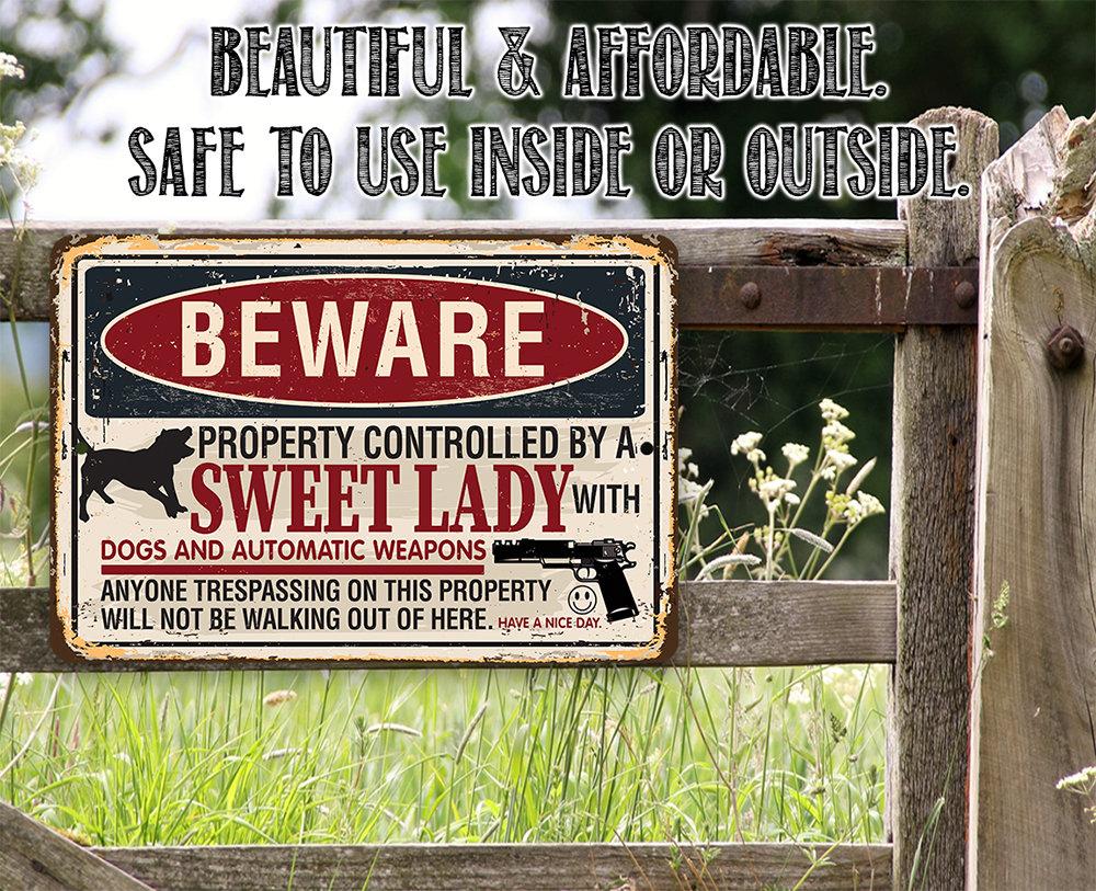 Beware Sweet Lady - Metal Sign