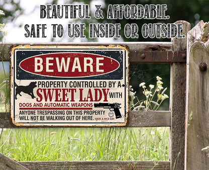 Beware Sweet Lady - Metal Sign