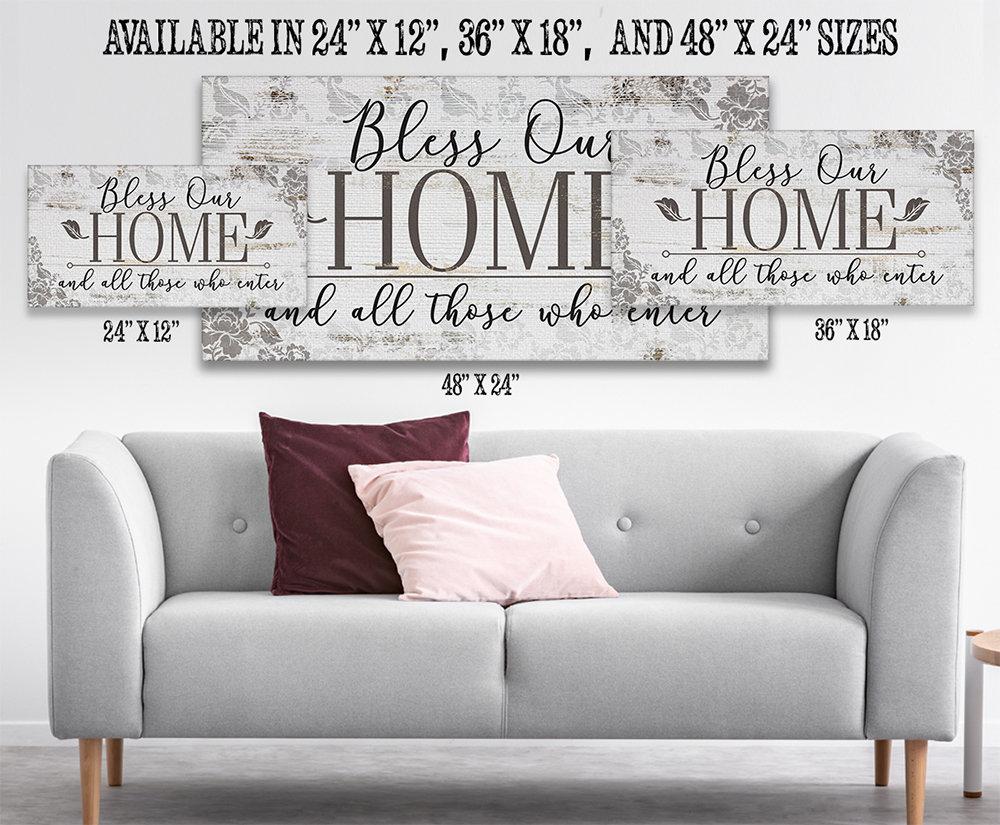 Bless Our Home And All Those Who Enter - Canvas
