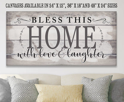 Bless This Home With Love - Canvas